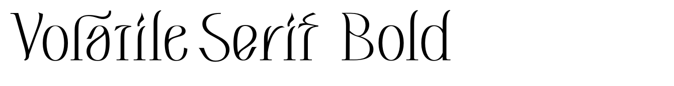 Volatile Serif Bold